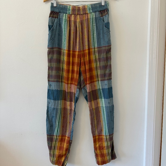 Ace & Jig Pants - Ace & Jig Metallic Plaid Bailey Pull On Pants | Size Medium